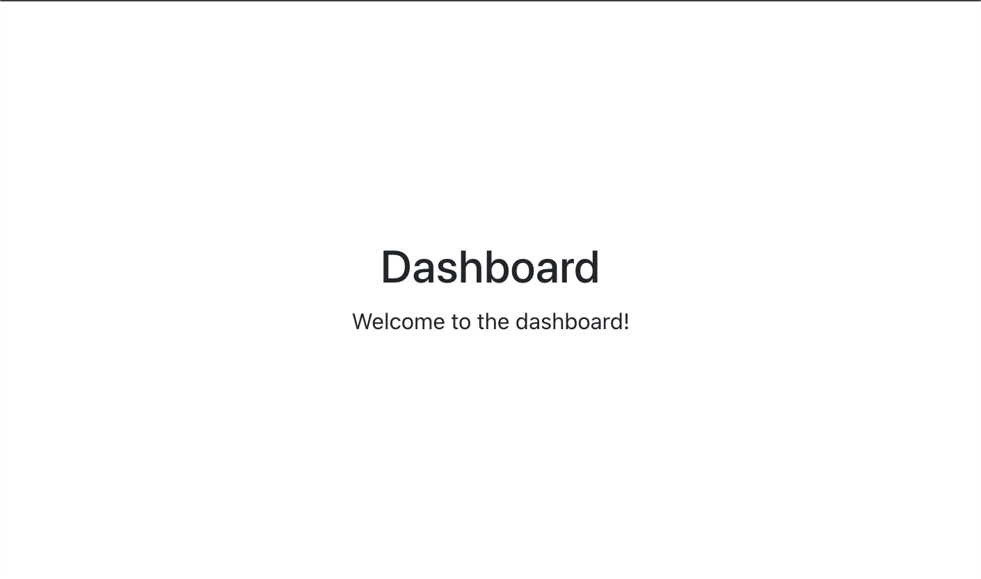 dashboard page