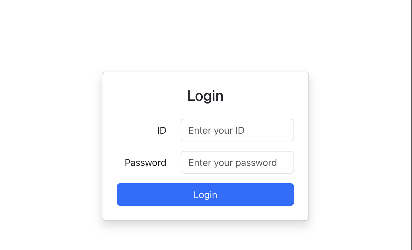 login page